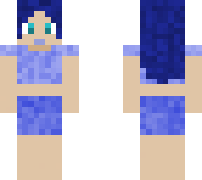 person with blue hair
