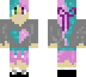 pink and teal