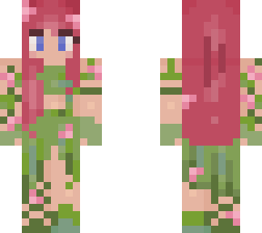 red hair nature girl with flowers :3