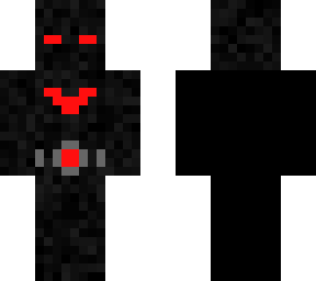batman all black suit with red