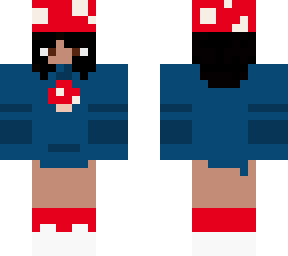 blue mushroom girl | Minecraft Skin