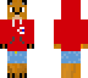 dingo in hoodie