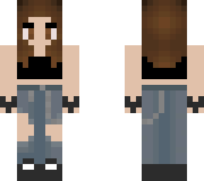 girl with grey top and ripped jeans