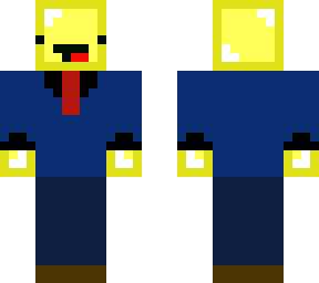 golden skeppy in blue suit