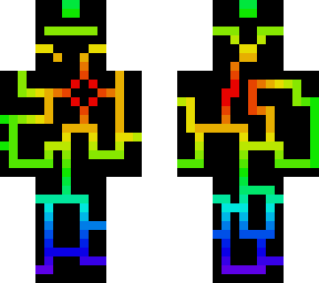 neon rain bow robot