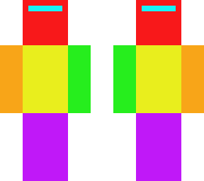 radom rainbow  minecraft character