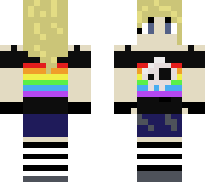 rainbow goth girl