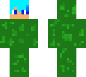 the blue gamer in a leaf coustume