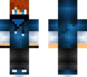 blue boy with black mask