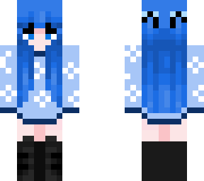 blue hair pajama girl