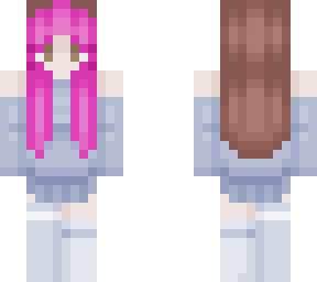 blueoutfitmaggiepinkbangs