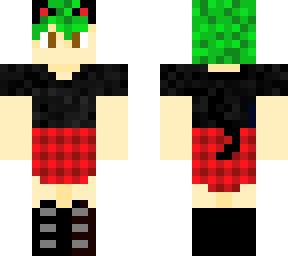 fixed green hair femboy