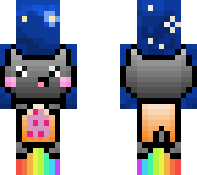 fly fly nyan cat by fireweed with sky by cr0nes with added inside legs and arms