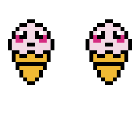 pixel art of a cute ice cream