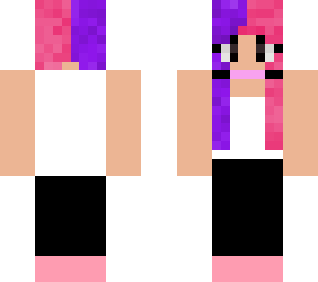purple and pink girl skin