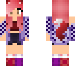 purple/pinkl  wolf girl