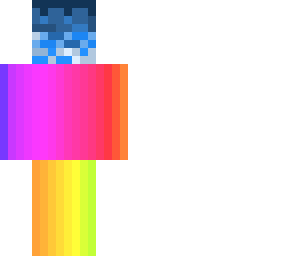 rainbow blue head man.