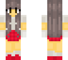 red skirt with gloves
