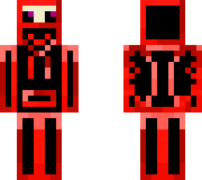black with red outline