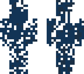 blue and blank skin