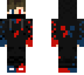 dark blue and red skin