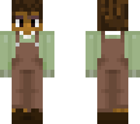 green sweater overalls boots