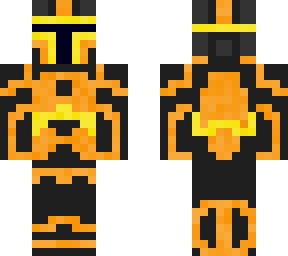orange and yellow mandalorian - star wars series