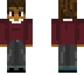 red sweater jeans