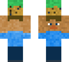 steve holding grass