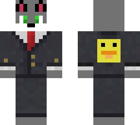 wolf in suit whit duck on back