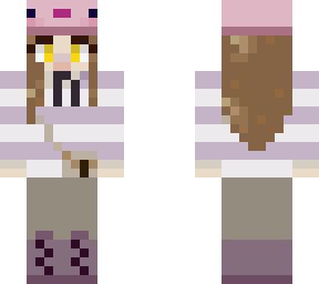 cute girl with an axolotl cap
