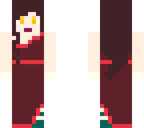 wine red dress