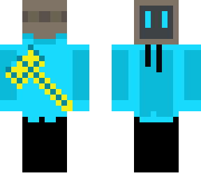 blue computer hoodie with trident