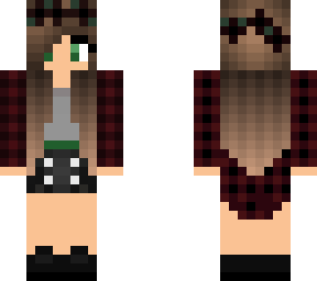 green eye girl tartan fleece