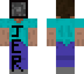 herobrine steve with hole face but face on top v2