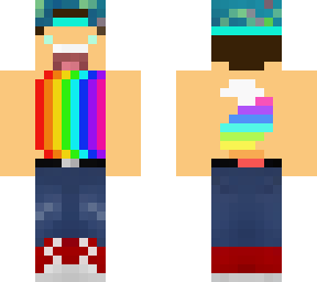 joey graceffa rainbow wolf with big rainbow shilaiva and update with his hat