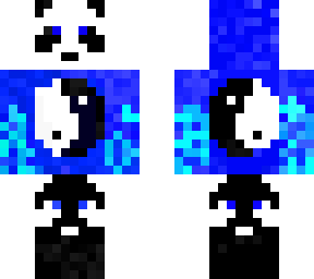 panda in blue hood with beats and karate symbol