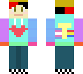 my skin with pride flags on back