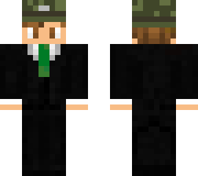 suit with army hat