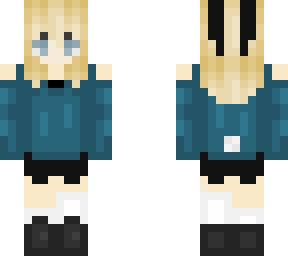 blonde sweater bunny girl cute