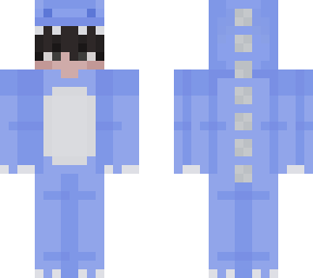 blue dino onesie