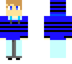 blue maskot as a boy