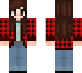 girl with plaid shirt