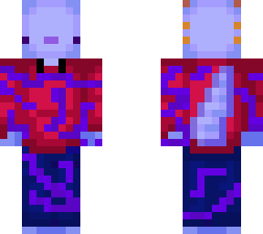 axolotl with red hoodie and purple lines
