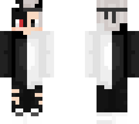 black and white demon boy