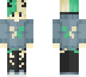 blond and green demon