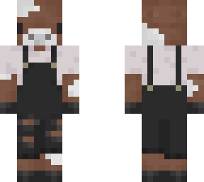 brown cow in overall