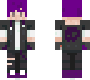 emo boy with purple hair