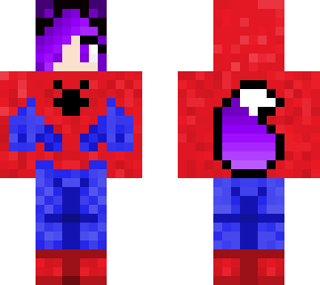 purpel wolf girl with arachnid origin
