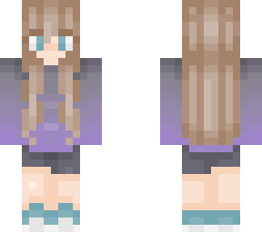 purple gray gradient hoodie girl